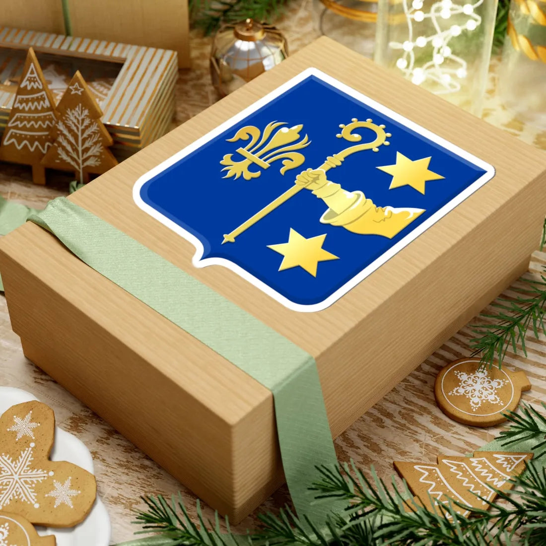 Bassenge wapen (Belgium) (Coat of Arms) STICKER Vinyl Kiss-Cut Decal - The Sticker Space