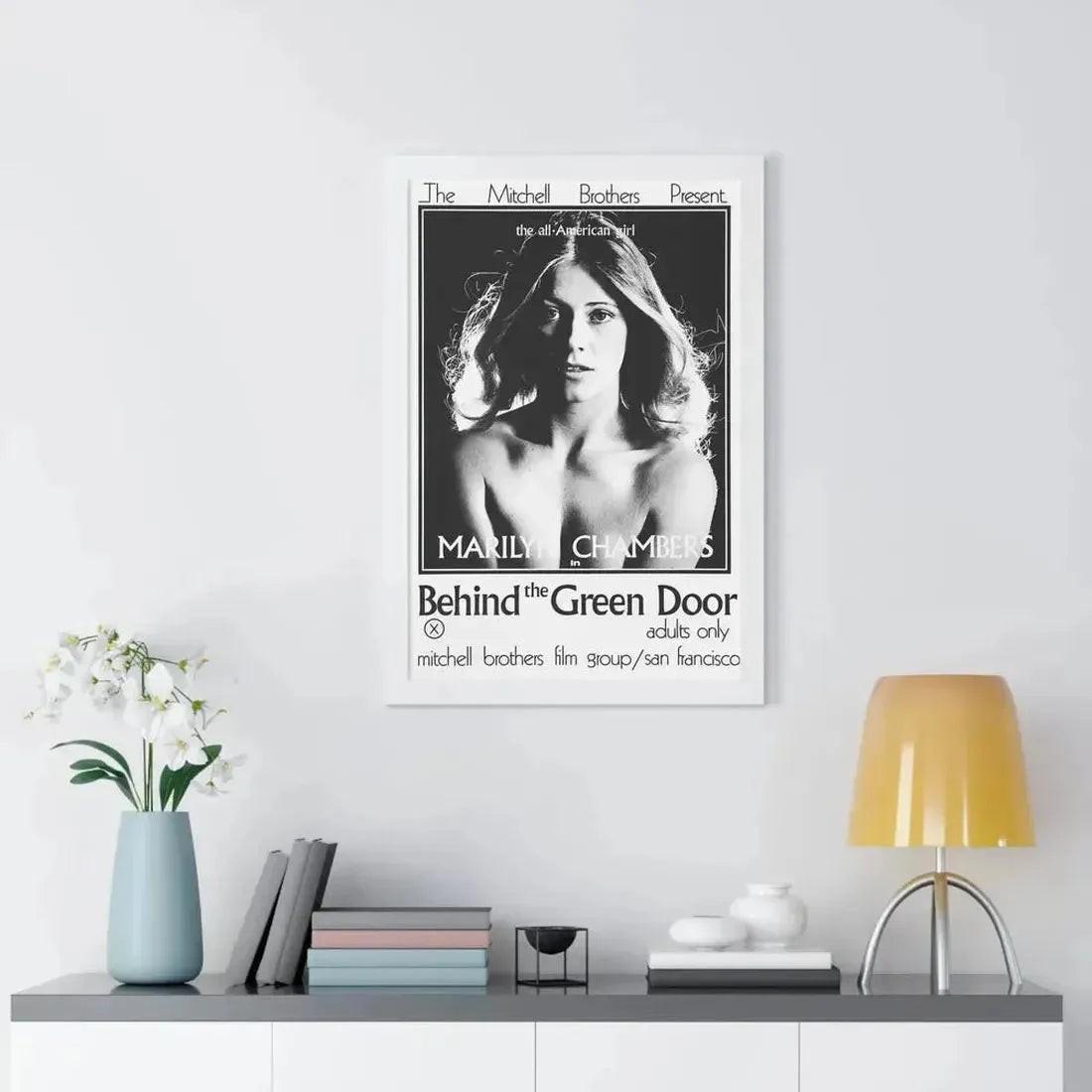 BEHIND THE GREEN DOOR 1972 - Framed Movie Poster - The Sticker Space