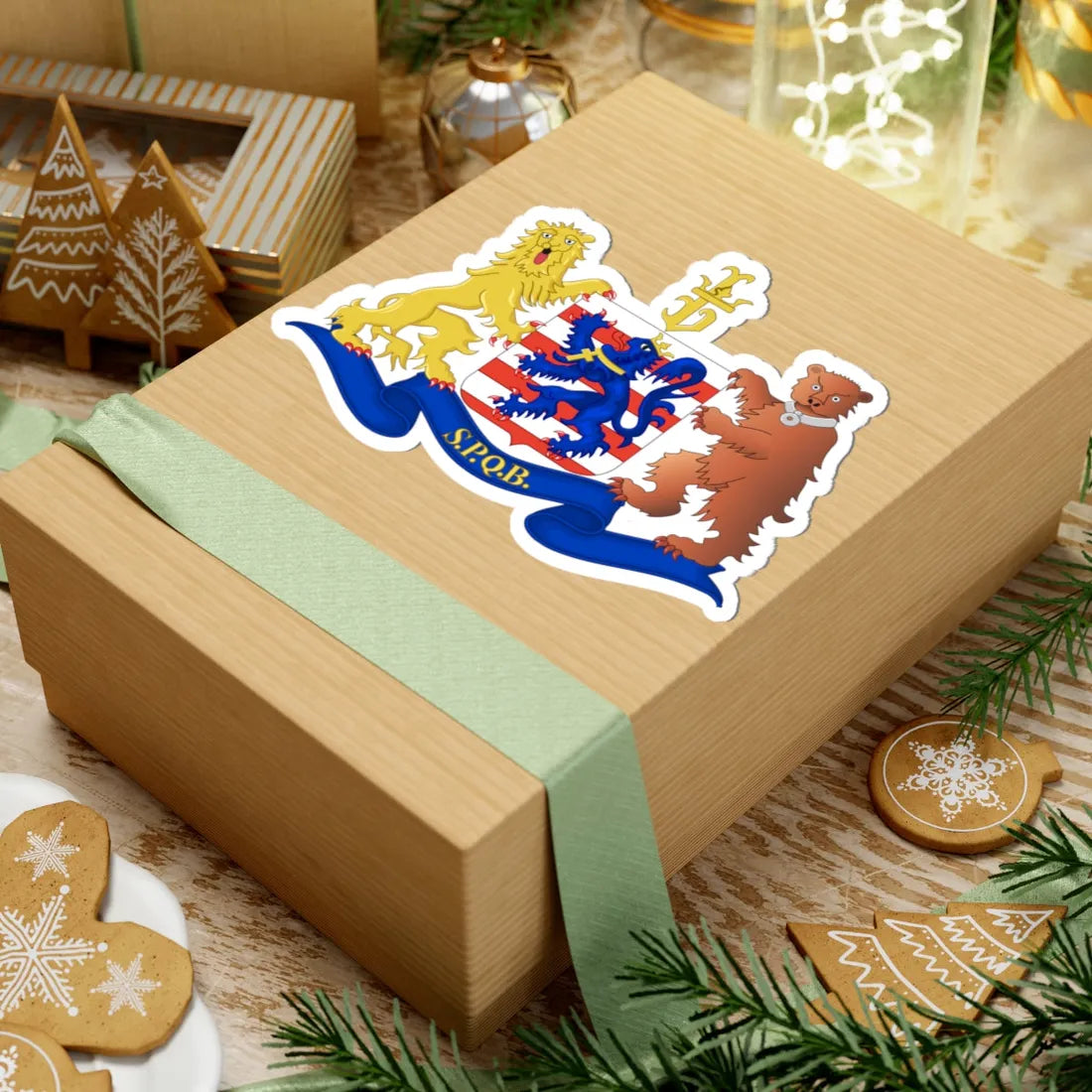 BEL COA Bruges (Belgium) (Coat of Arms) STICKER Vinyl Kiss-Cut Decal - The Sticker Space