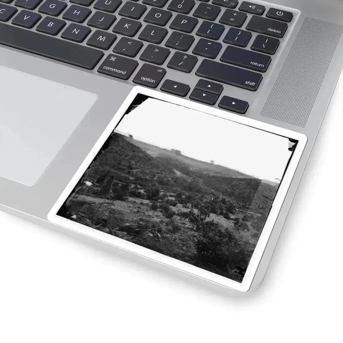 Belle Plain, Virginia. Encampment of 7,000 Confederates in the Punch Bowl (U.S. Civil War) STICKER Vinyl Kiss-Cut Decal - The Sticker Space