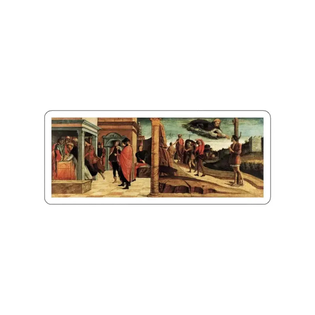 BELLINI, Giovanni - 1460-69 - Polyptych of San Vincenzo Ferreri (predella)3 (Artwork) STICKER Vinyl Die-Cut Decal - The Sticker Space
