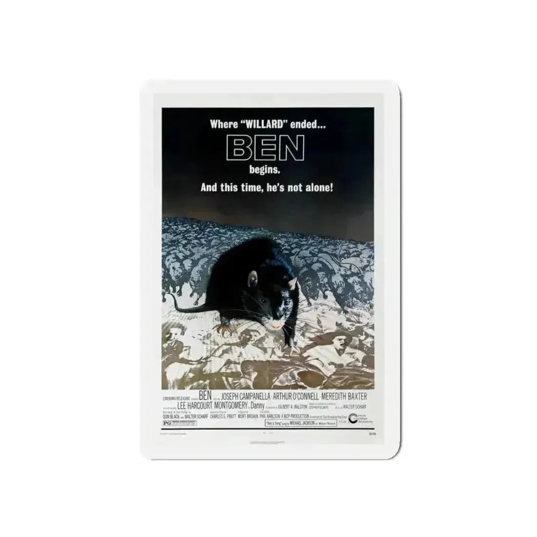 BEN 1972 Movie Poster - Refrigerator Magnet - The Sticker Space