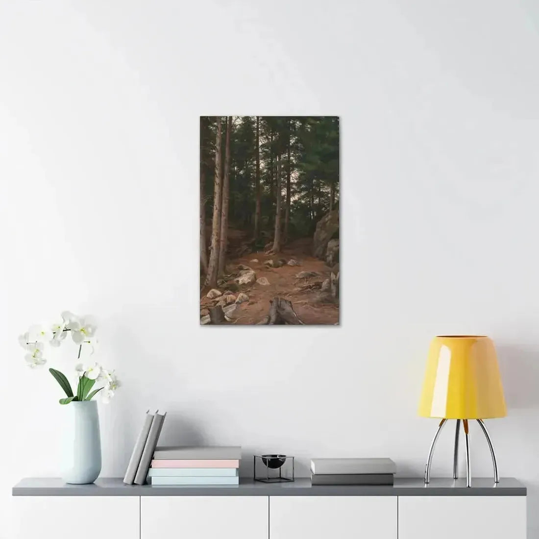 Berndt Lindholm (1841-1914) Sunset in the Forest - Canvas Wall Art - The Sticker Space