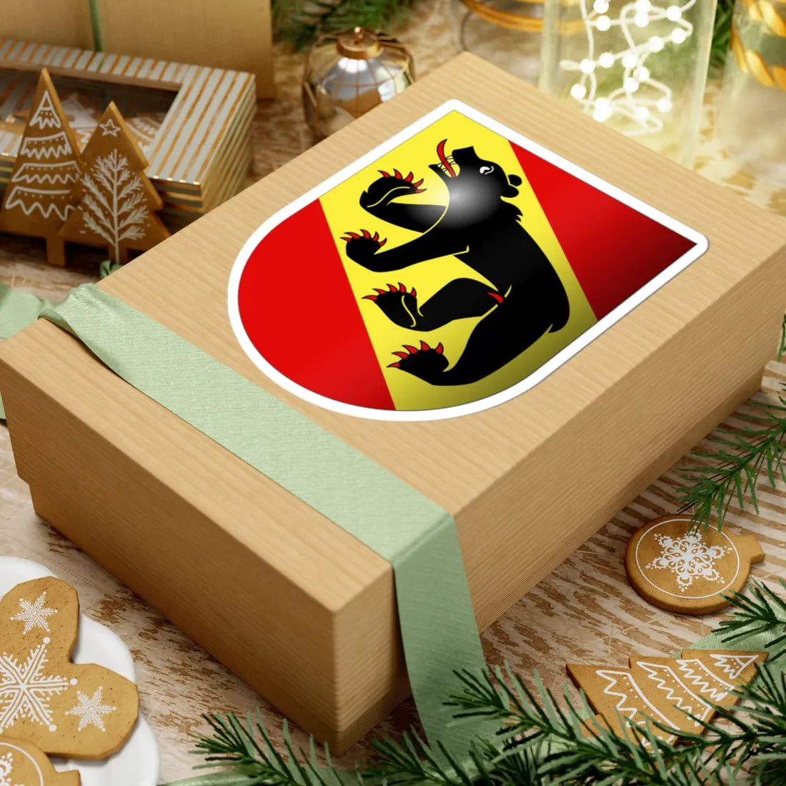 Berne-coat of arms 3d (Switzerland) (Coat of Arms) STICKER Vinyl Kiss-Cut Decal - The Sticker Space