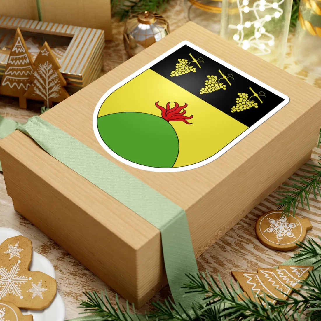 Bernex-coat of arms (Switzerland) (Coat of Arms) STICKER Vinyl Kiss-Cut Decal - The Sticker Space