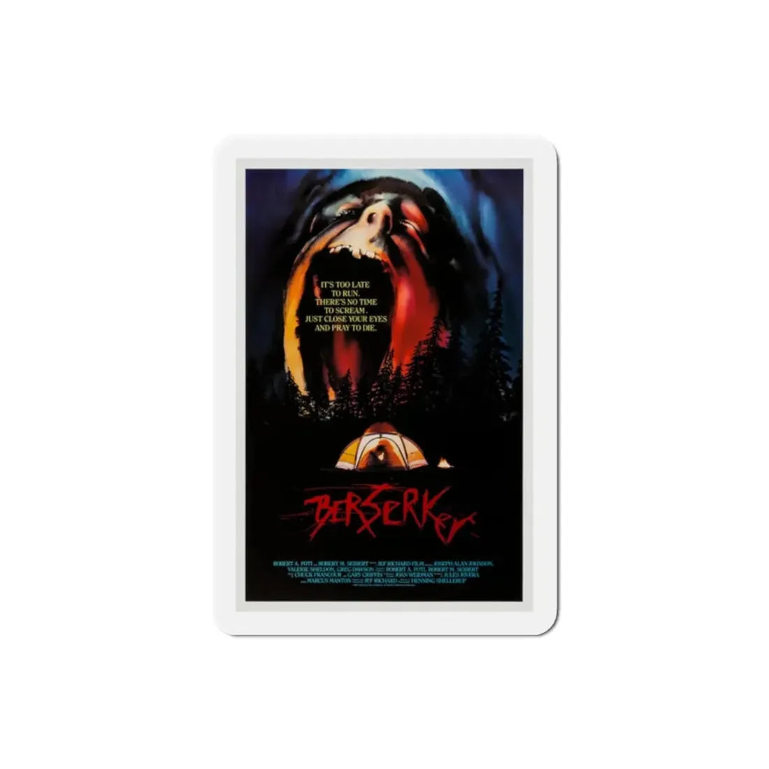 Berserker 1987 Movie Poster Refrigerator Magnet - The Sticker Space
