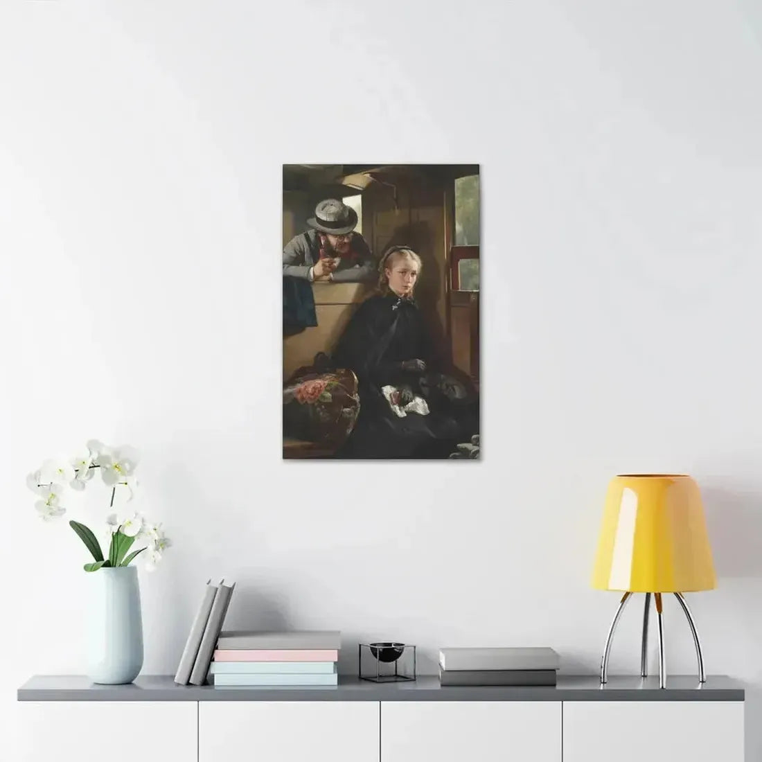 Berthold Woltze (1829-1896) The Irritating Gentleman 1874 - Canvas Wall Art - The Sticker Space