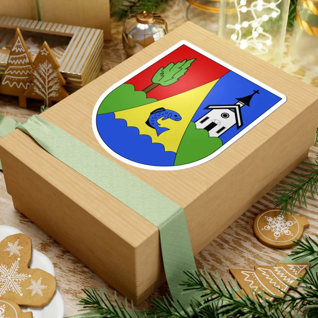 Betten-coat of arms (Switzerland) (Coat of Arms) STICKER Vinyl Kiss-Cut Decal - The Sticker Space