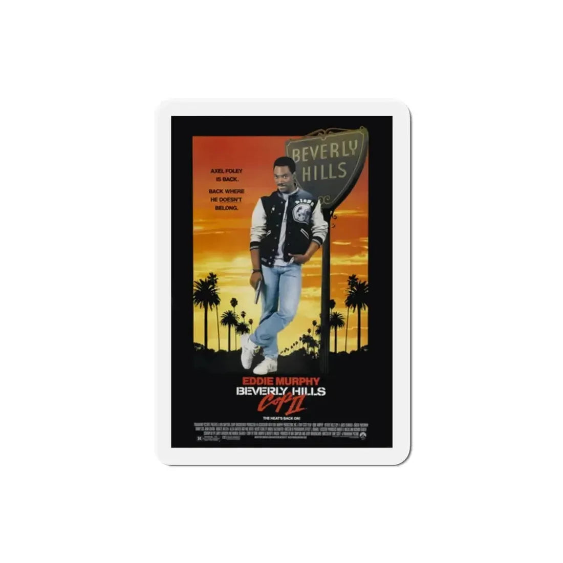 Beverly Hills Cop II 1987 Movie Poster Refrigerator Magnet - The Sticker Space