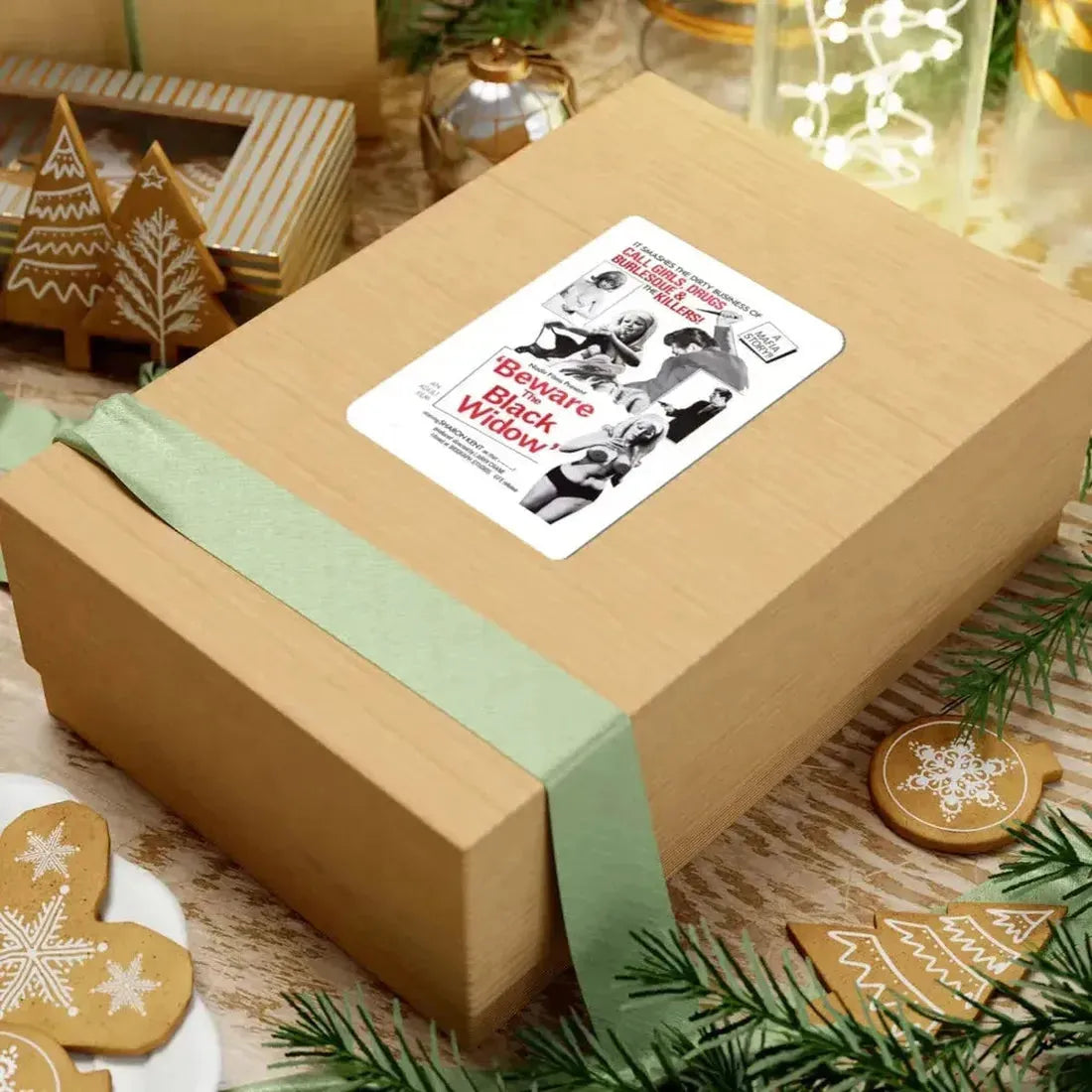 BEWARE THE BLACK WIDOW 1968 Movie Poster - STICKER Vinyl Kiss-Cut Decal - The Sticker Space