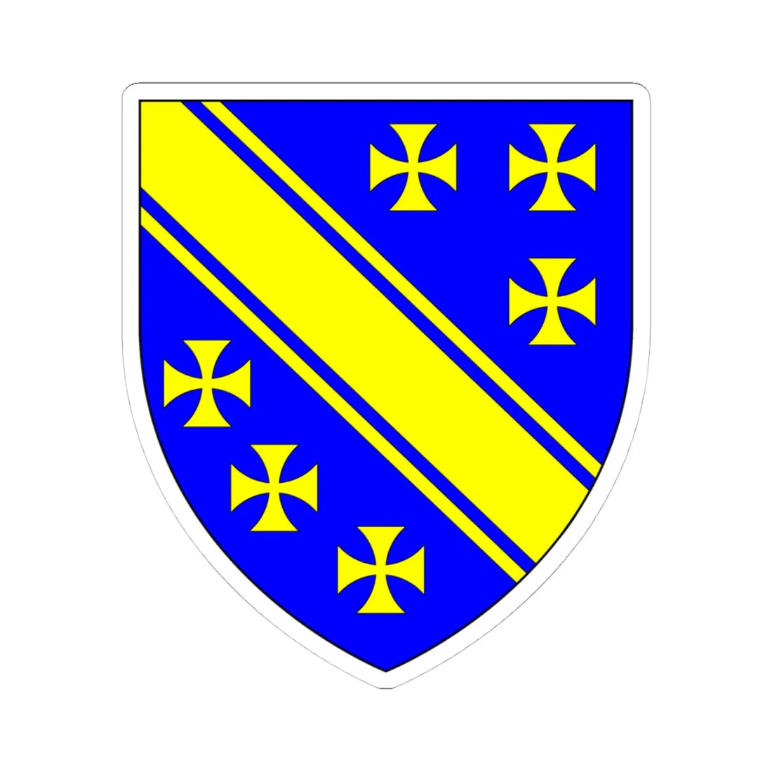 BinghamArms (England) (Coat of Arms) STICKER Vinyl Kiss-Cut Decal - The Sticker Space