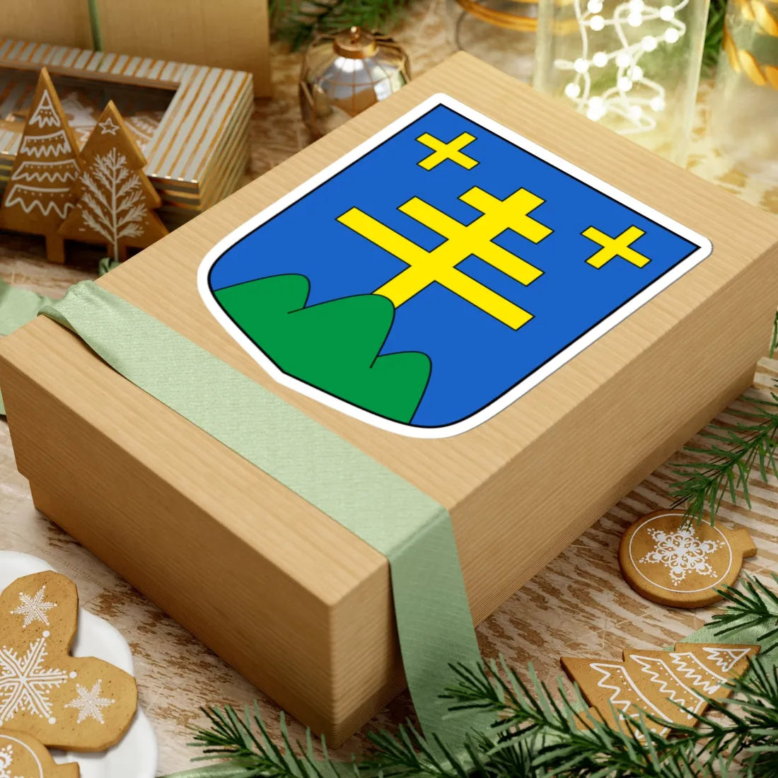 Binn-blazon (Switzerland) (Coat of Arms) STICKER Vinyl Kiss-Cut Decal - The Sticker Space