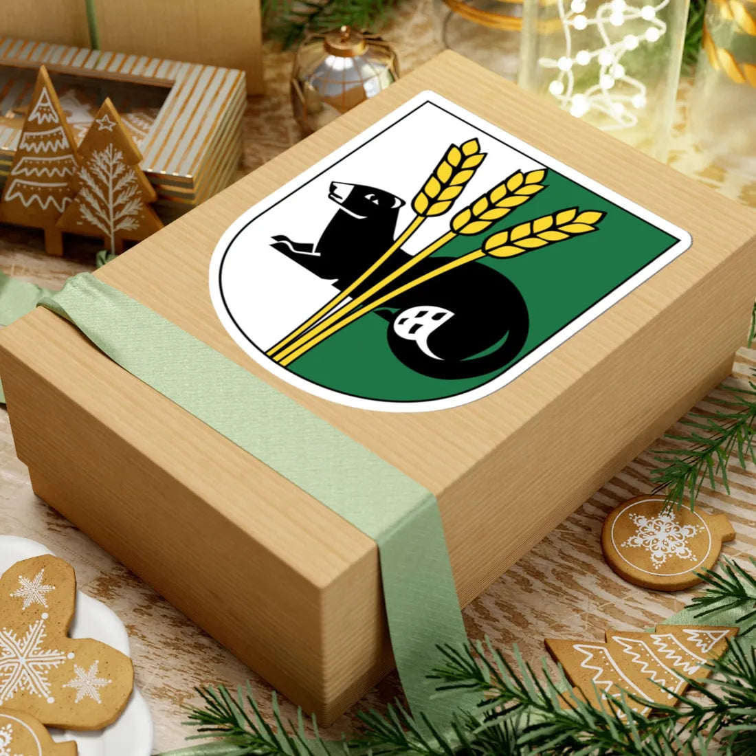 Binzikon coat of arms (Switzerland) (Coat of Arms) STICKER Vinyl Kiss-Cut Decal - The Sticker Space