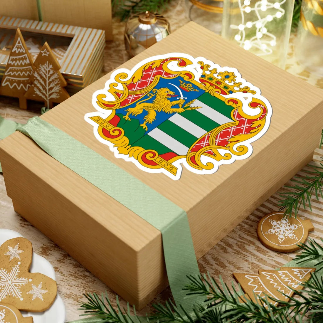 Békés departemento blazono (Hungary) (Coat of Arms) STICKER Vinyl Kiss-Cut Decal - The Sticker Space