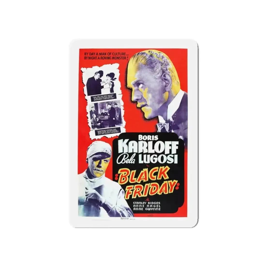 BLACK FRIDAY (2) 1940 Movie Poster - Refrigerator Magnet - The Sticker Space