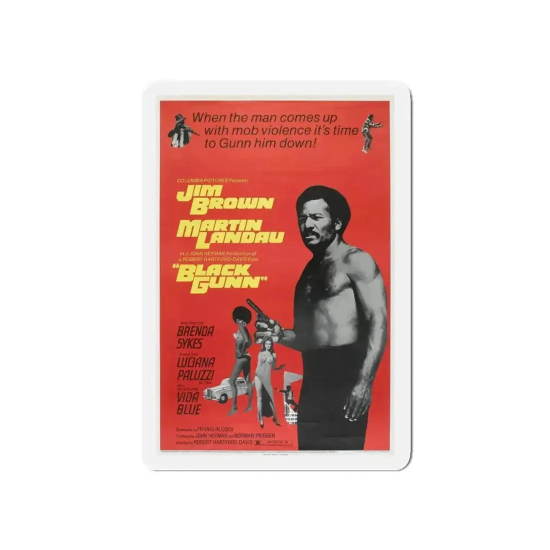 BLACK GUNN (2) 1972 Movie Poster - Refrigerator Magnet - The Sticker Space