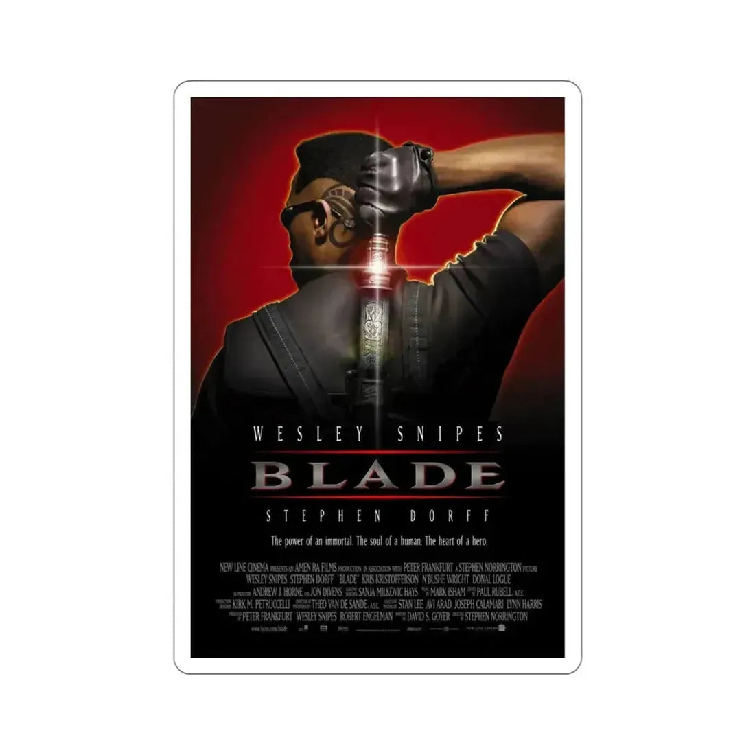 Blade 1998 Movie Poster STICKER Vinyl Die-Cut Decal - The Sticker Space