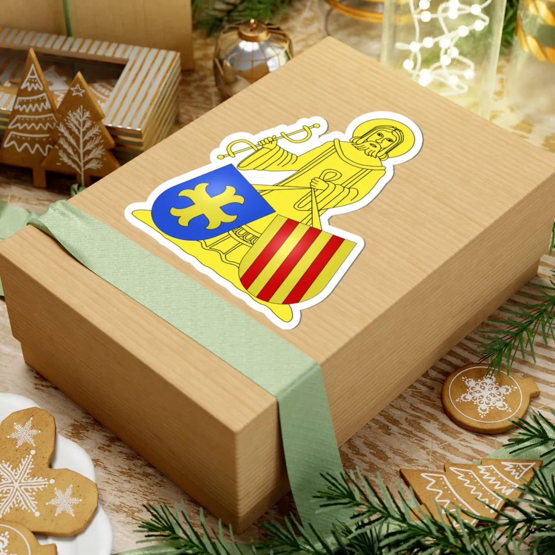 Blason Aartselaar (Belgium) (Coat of Arms) STICKER Vinyl Kiss-Cut Decal - The Sticker Space