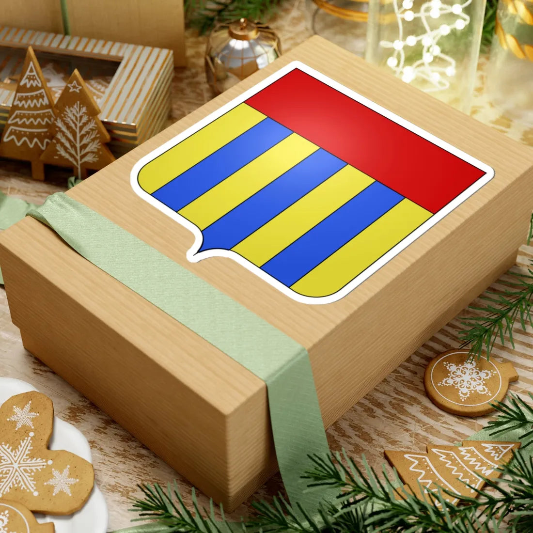 Blason Amay (Belgium) (Coat of Arms) STICKER Vinyl Kiss-Cut Decal - The Sticker Space