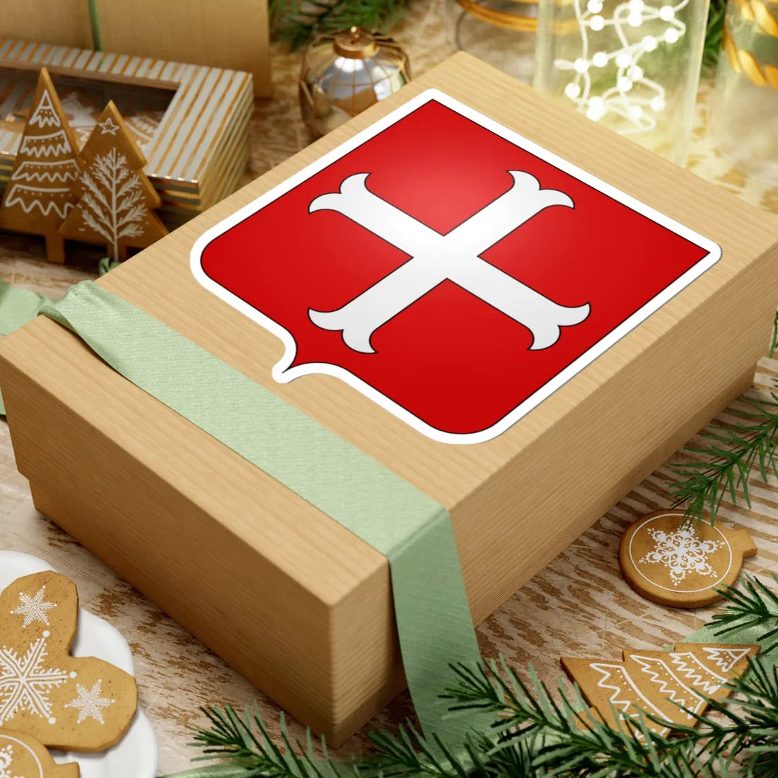 Blason Avelgem (Belgium) (Coat of Arms) STICKER Vinyl Kiss-Cut Decal - The Sticker Space