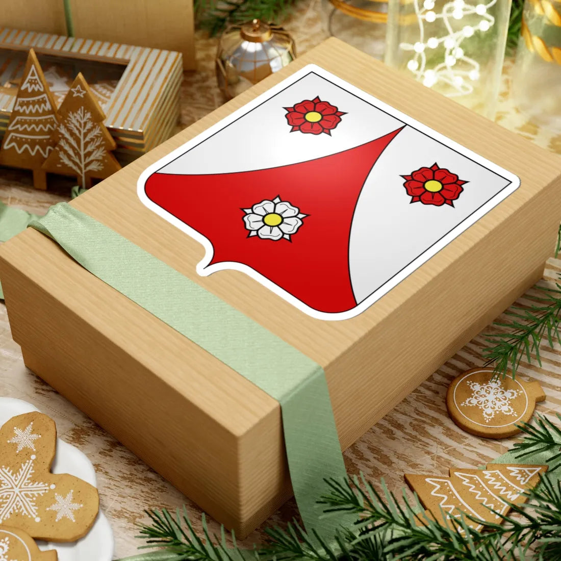 Blason Baelen (Belgium) (Coat of Arms) STICKER Vinyl Kiss-Cut Decal - The Sticker Space