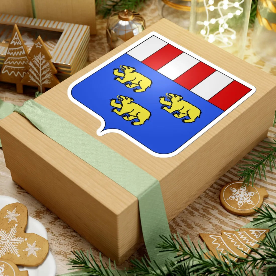 Blason Beernem (Belgium) (Coat of Arms) STICKER Vinyl Kiss-Cut Decal - The Sticker Space