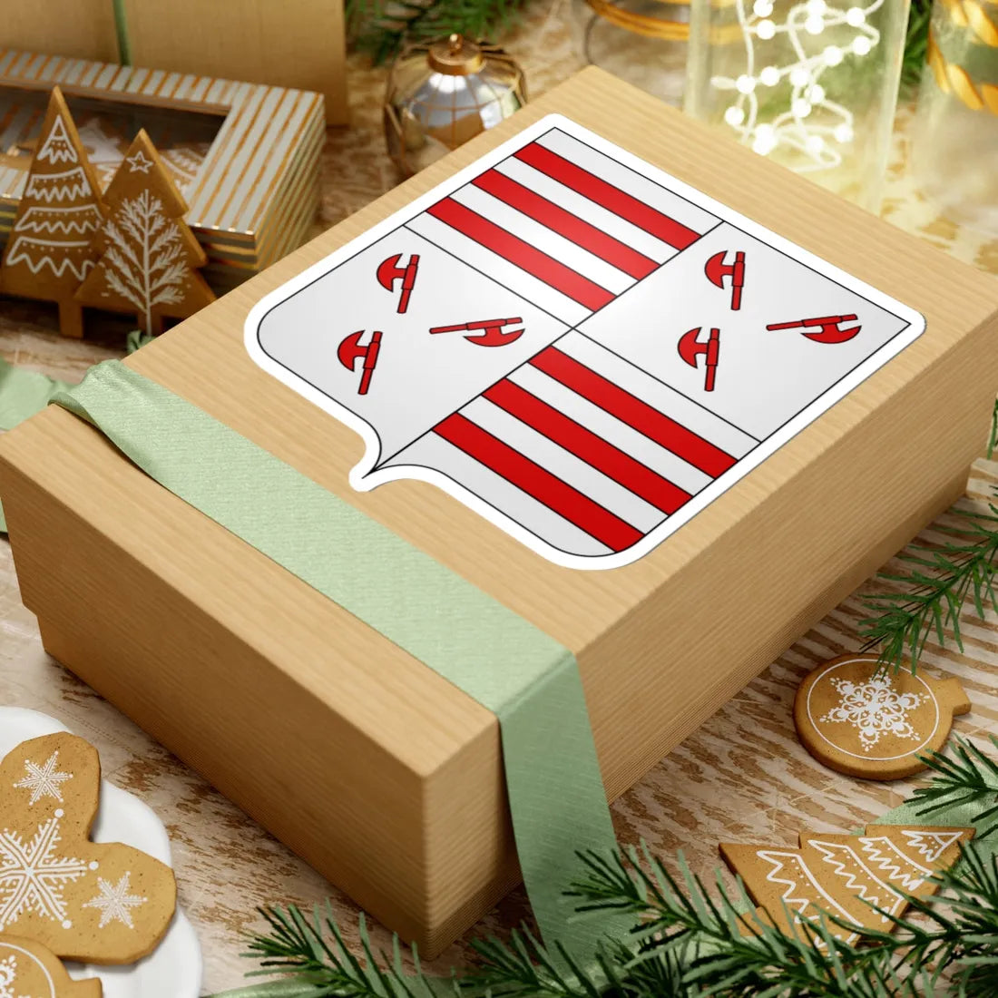 Blason Bever (Belgium) (Coat of Arms) STICKER Vinyl Kiss-Cut Decal - The Sticker Space