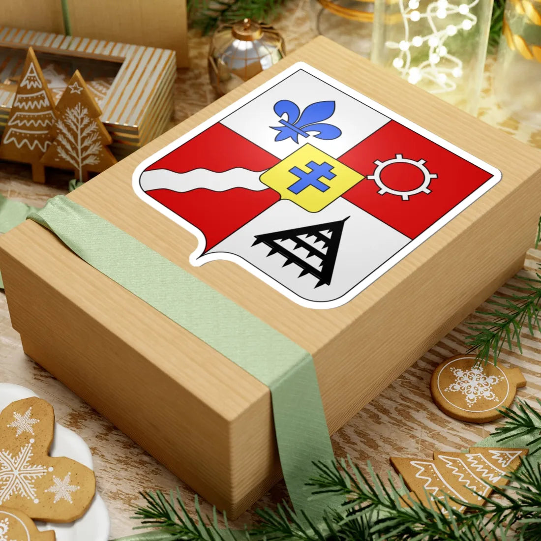 Blason ca ville Saint-Hyacinthe Canada (Canada) (Coat of Arms) STICKER Vinyl Kiss-Cut Decal - The Sticker Space