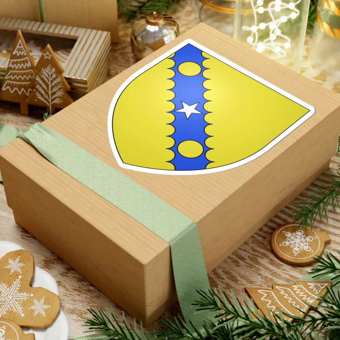 Blason fam irl-fr Clarke (Ireland) (Coat of Arms) STICKER Vinyl Kiss-Cut Decal - The Sticker Space