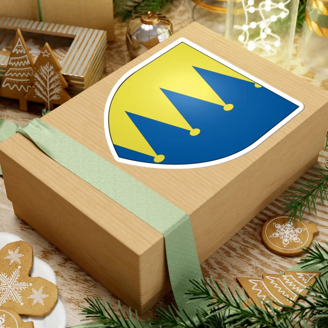 Blason famille fr ABON (France) (Coat of Arms) STICKER Vinyl Kiss-Cut Decal - The Sticker Space