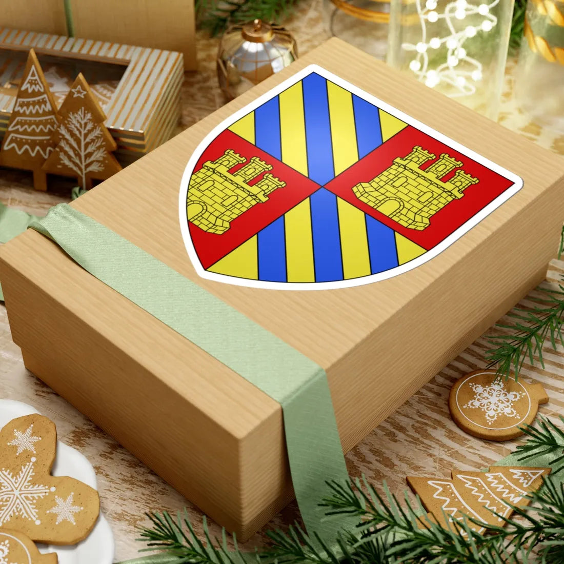 Blason famille fr Adhémar de Grignan (France) (Coat of Arms) STICKER Vinyl Kiss-Cut Decal - The Sticker Space