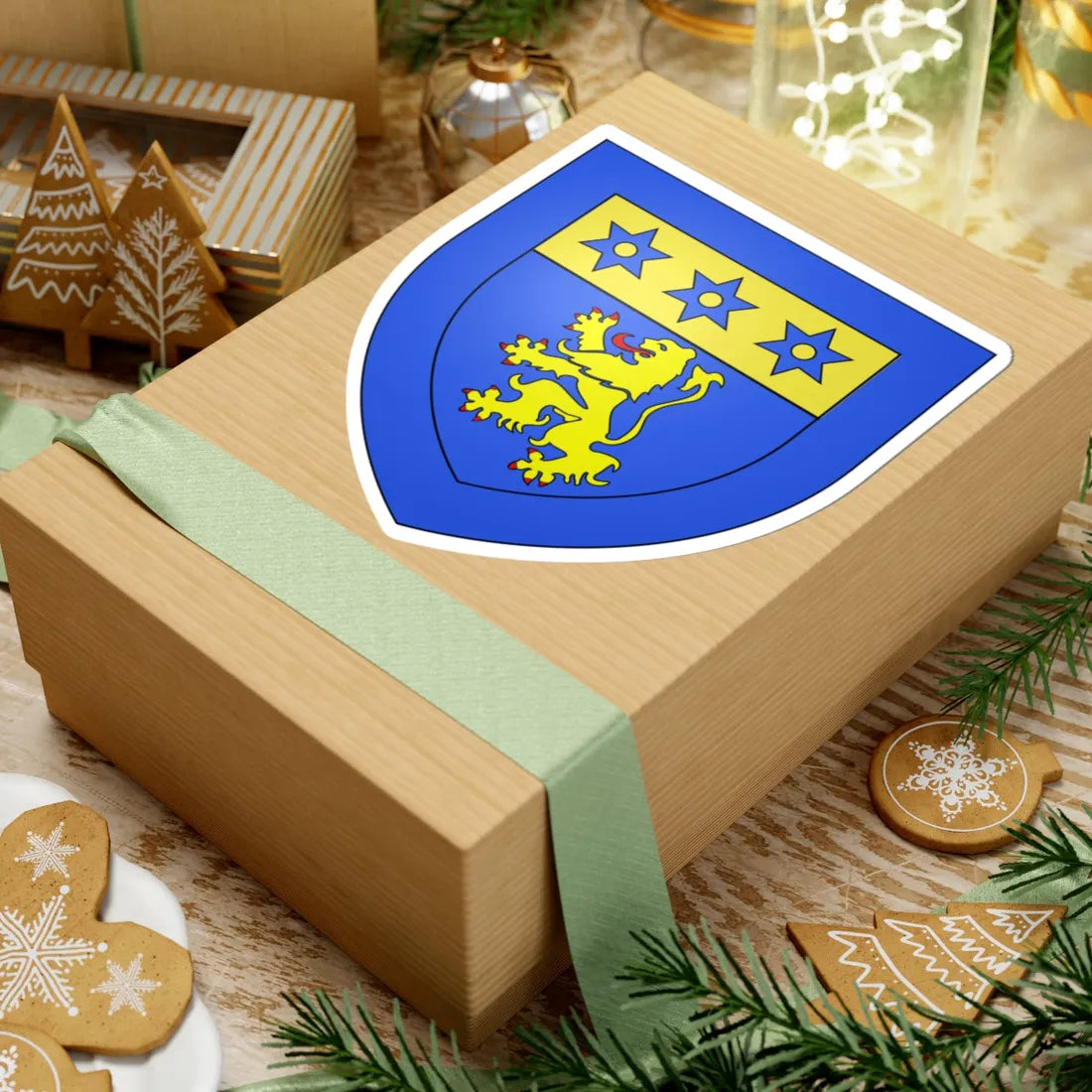 Blason famille fr Androl (France) (Coat of Arms) STICKER Vinyl Kiss-Cut Decal - The Sticker Space