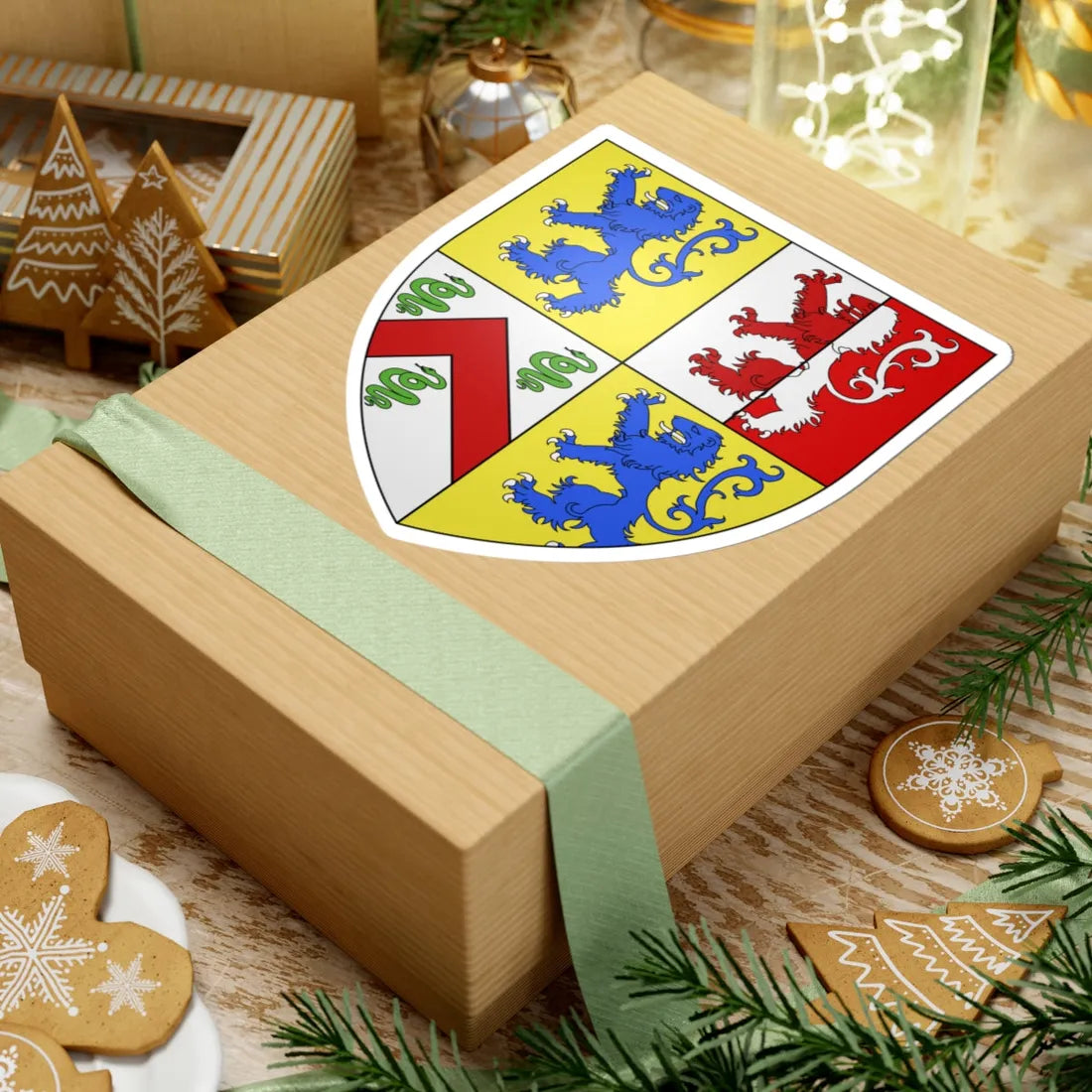 Blason famille fr OMahony (Ireland) (Coat of Arms) STICKER Vinyl Kiss-Cut Decal - The Sticker Space