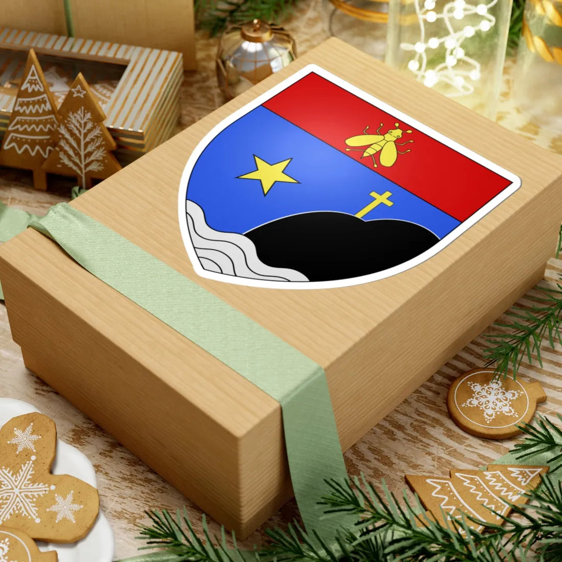 Blason ville ca Chicoutimi-Nord Québec (Canada) (Coat of Arms) STICKER Vinyl Kiss-Cut Decal - The Sticker Space