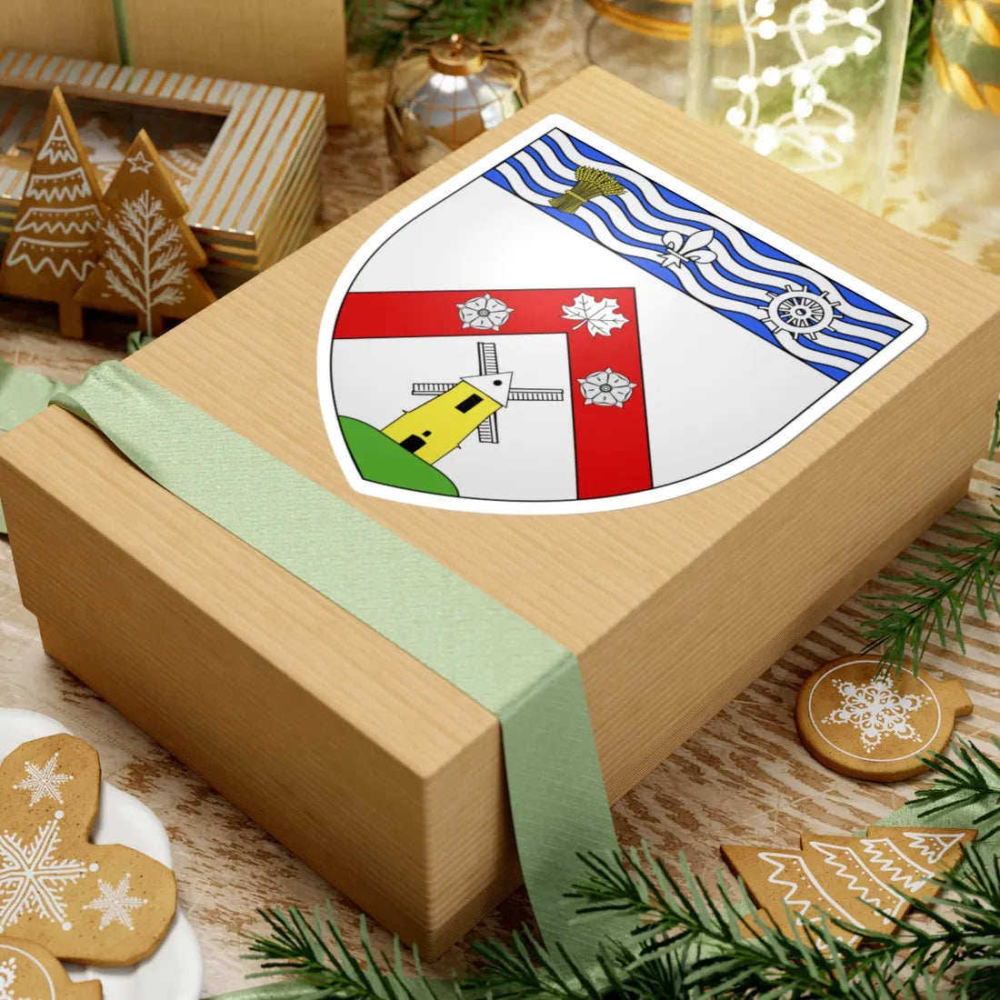 Blason ville ca Châteauguay (Canada) (Coat of Arms) STICKER Vinyl Kiss-Cut Decal - The Sticker Space