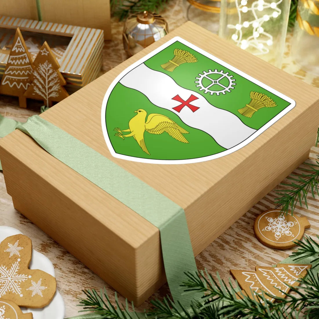 Blason ville ca Hawkesbury Ontario (Canada) (Coat of Arms) STICKER Vinyl Kiss-Cut Decal - The Sticker Space