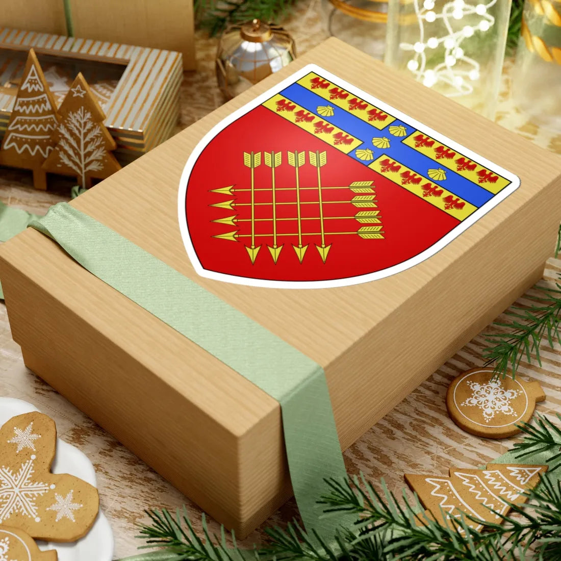 Blason ville ca Montebello Quebec (Canada) (Coat of Arms) STICKER Vinyl Kiss-Cut Decal - The Sticker Space