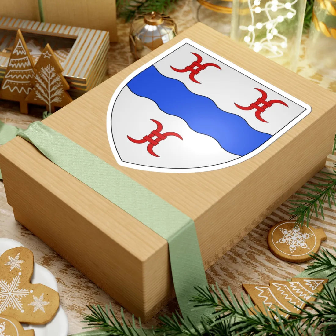 Blason ville ca Rivière-Bleue (Canada) (Coat of Arms) STICKER Vinyl Kiss-Cut Decal - The Sticker Space