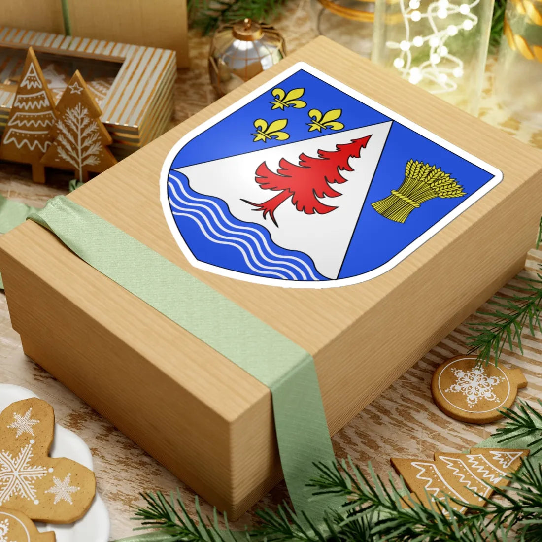 Blason ville ca Sayabec Quebec (Canada) (Coat of Arms) STICKER Vinyl Kiss-Cut Decal - The Sticker Space