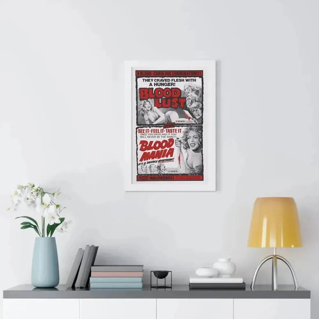 BLOOD LUST & BLOOD MANIA 1970 - Framed Movie Poster - The Sticker Space
