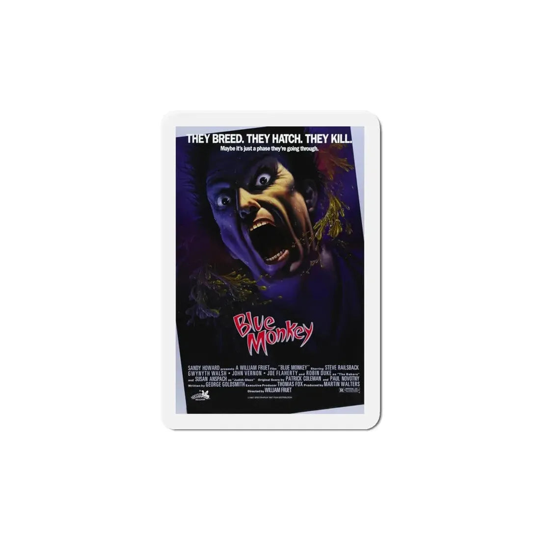 Blue Monkey 1987 Movie Poster Refrigerator Magnet - The Sticker Space