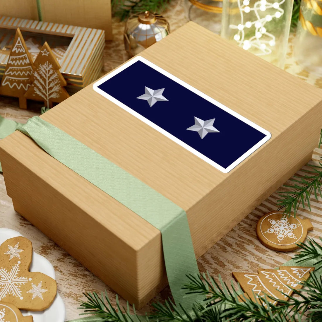 BN Rear Admiral Star Plate (Bangladesh) (Coat of Arms) STICKER Vinyl Kiss-Cut Decal - The Sticker Space