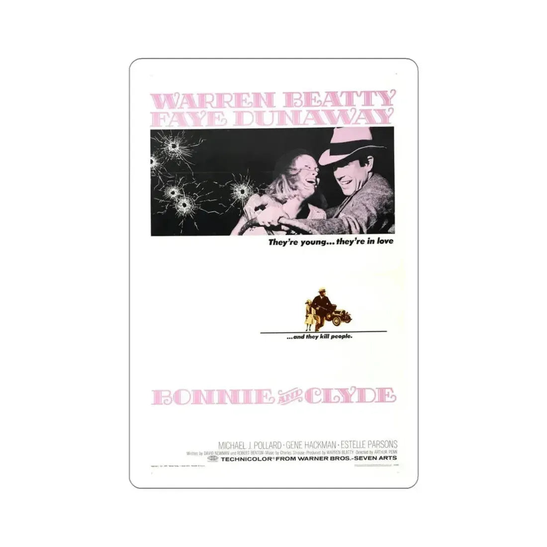 Bonnie and Clyde 1967 Movie Poster STICKER Vinyl Die-Cut Decal - The Sticker Space