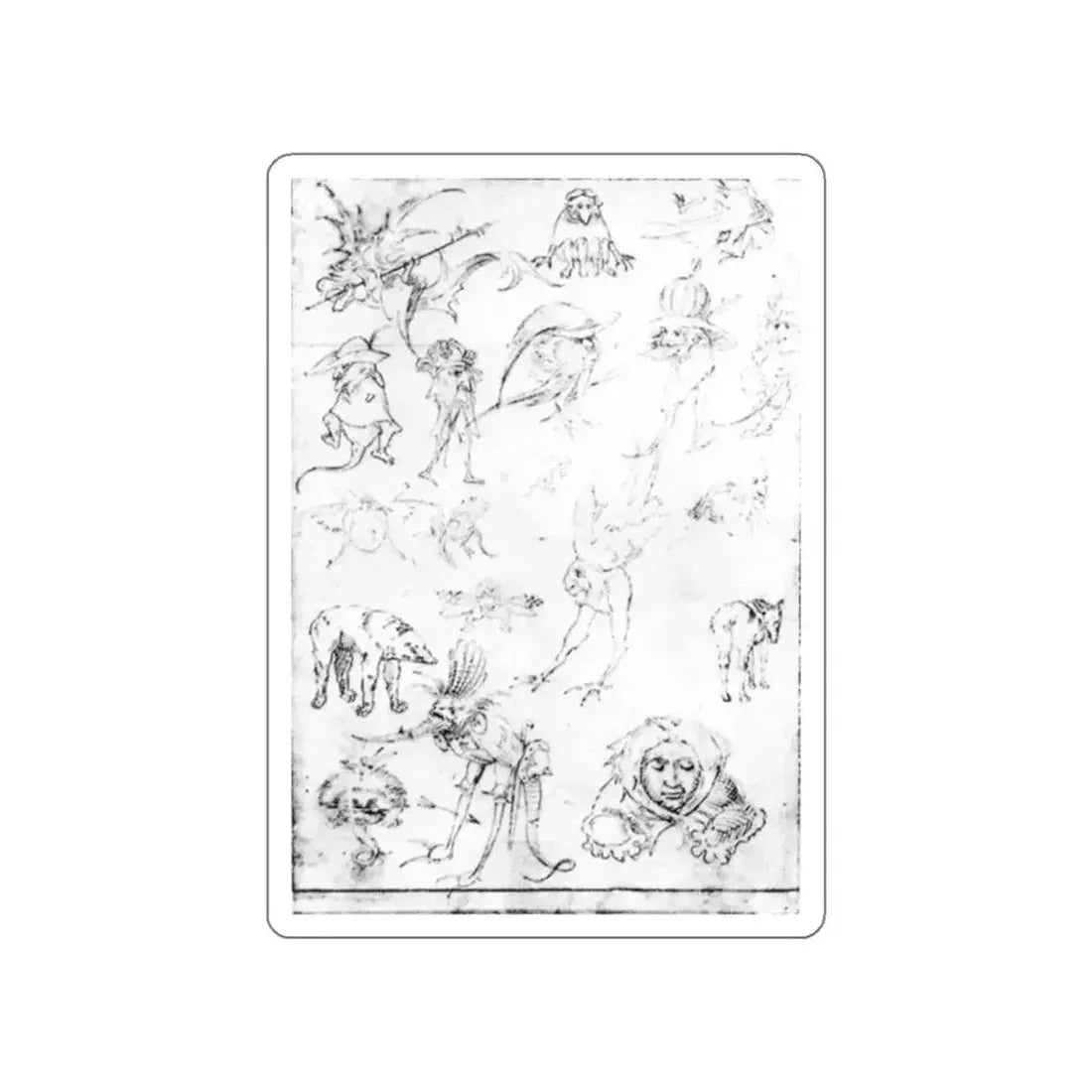 BOSCH, Hieronymus - Studies of Monsters2 (Artwork) STICKER Vinyl Die-Cut Decal - The Sticker Space