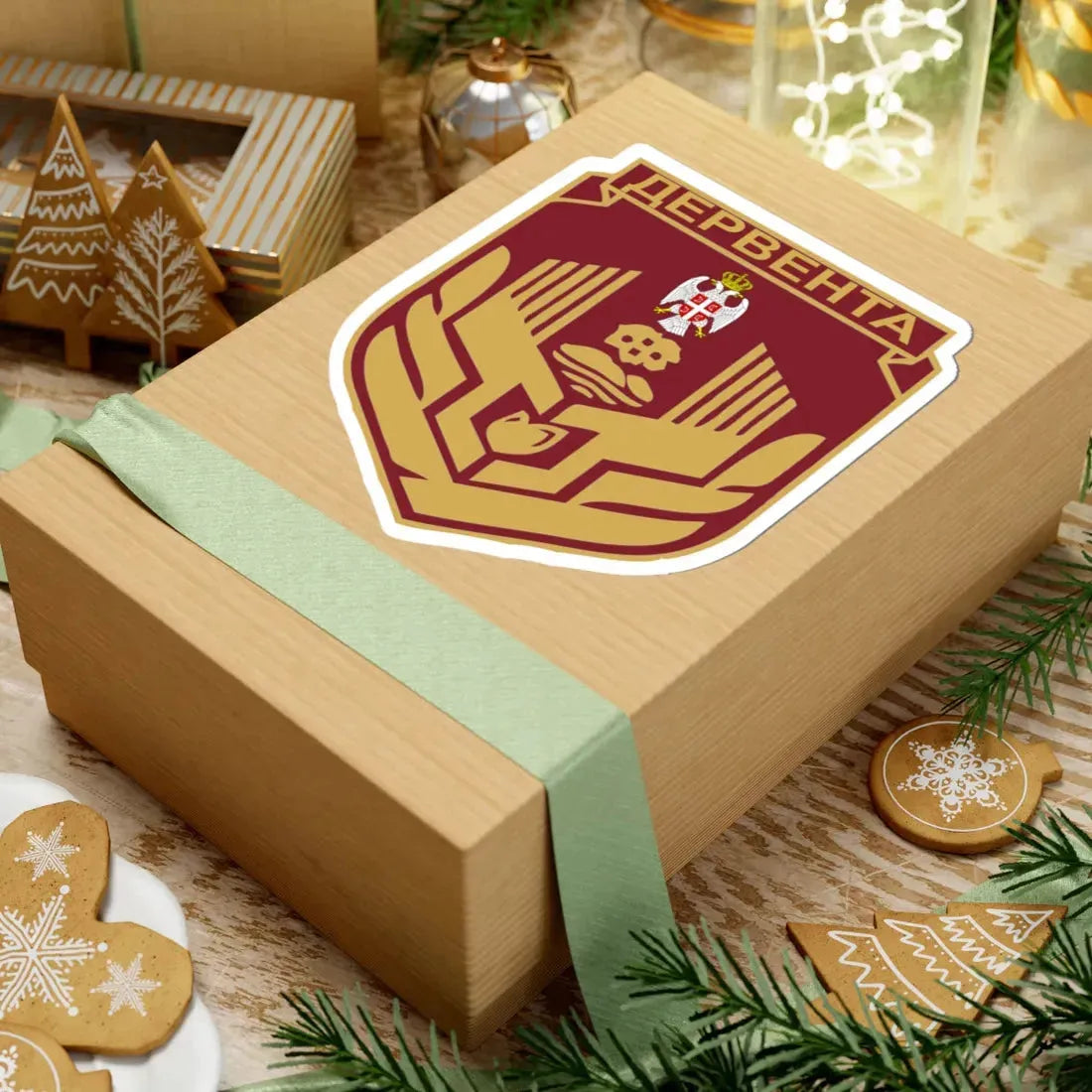 Дервента грб (Bosnia and Herzegovina) (Coat of Arms) STICKER Vinyl Kiss-Cut Decal - The Sticker Space