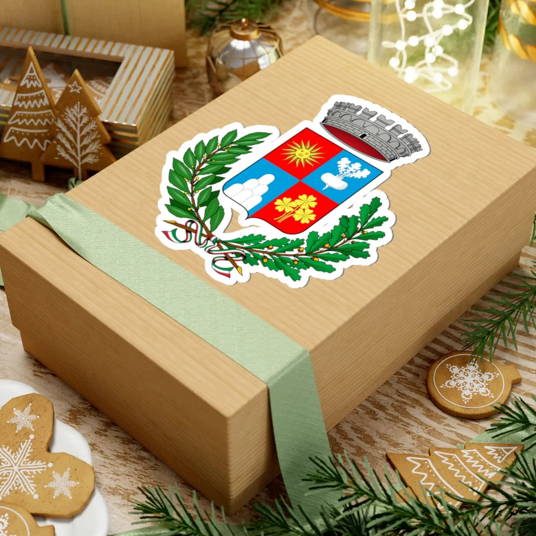 Bossico-Stemma (Italy) (Coat of Arms) STICKER Vinyl Kiss-Cut Decal - The Sticker Space