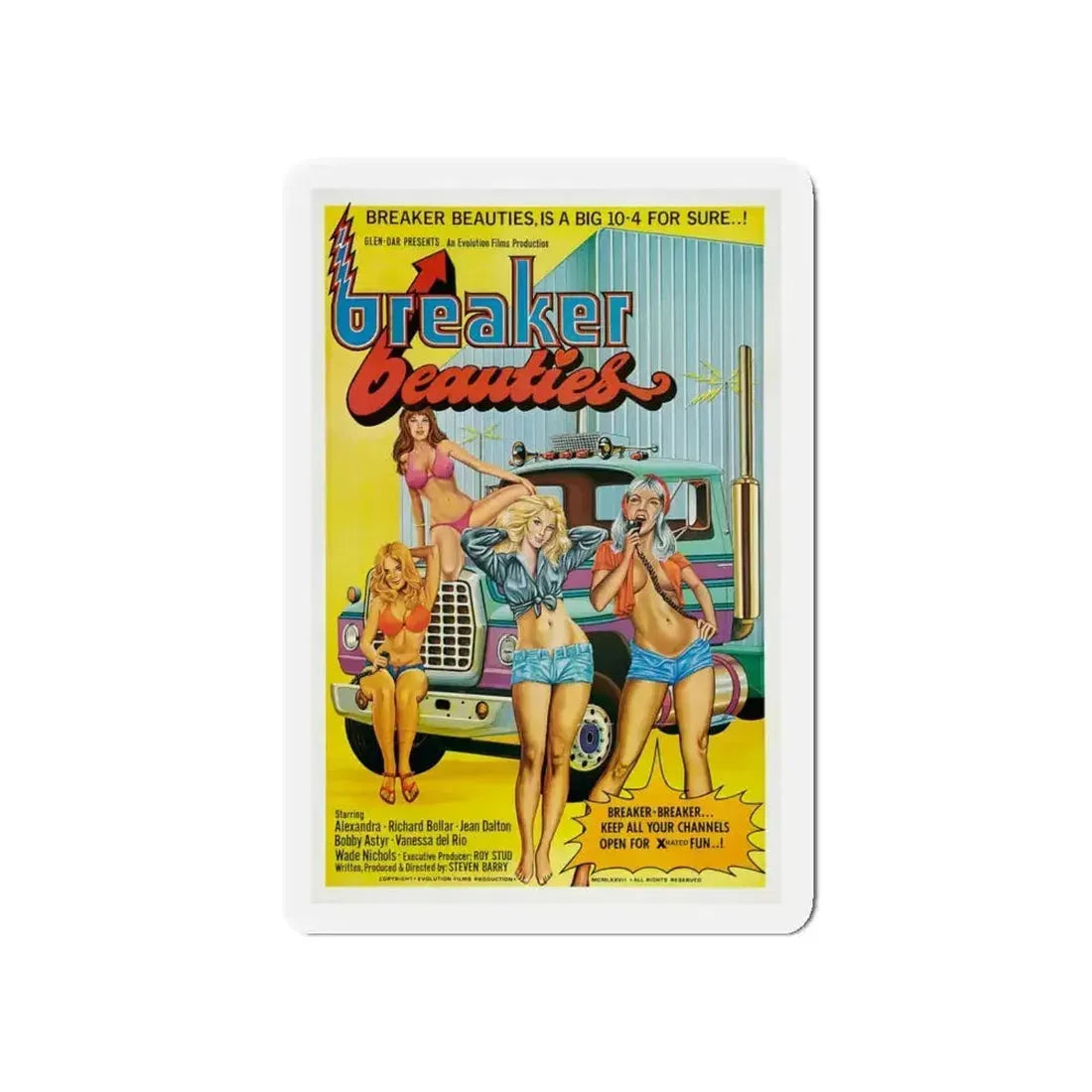 BREAKER BEAUTIES 1977 Movie Poster - Refrigerator Magnet - The Sticker Space