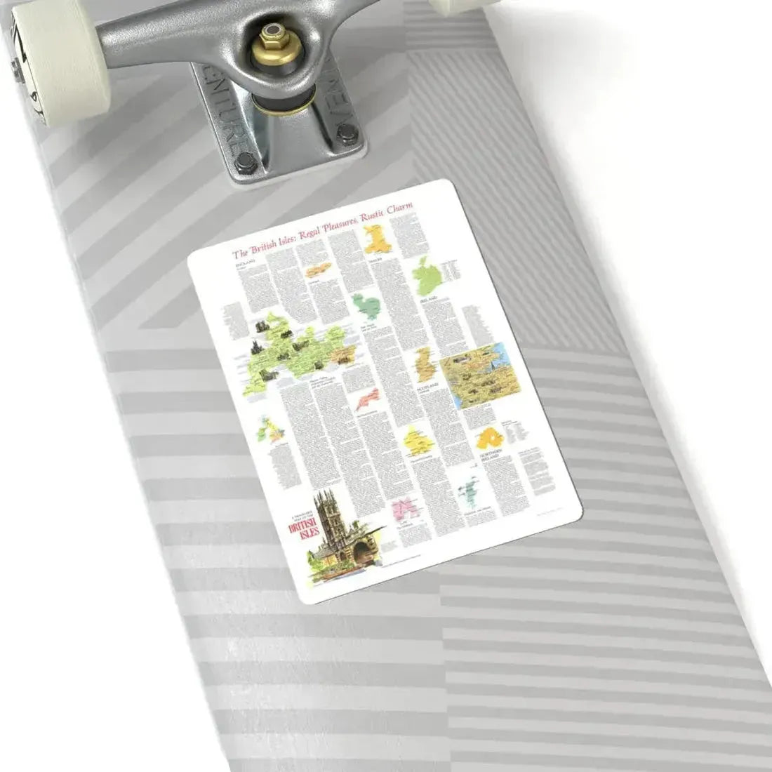 British Isles - A Traveller's Map 2 (1974) (Map) STICKER Vinyl Kiss-Cut Decal - The Sticker Space