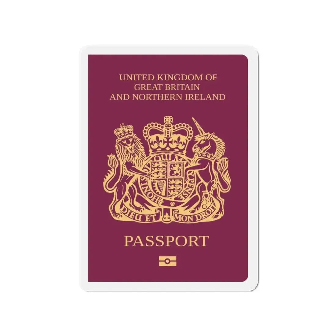 British National Passport - Refrigerator Magnet - The Sticker Space