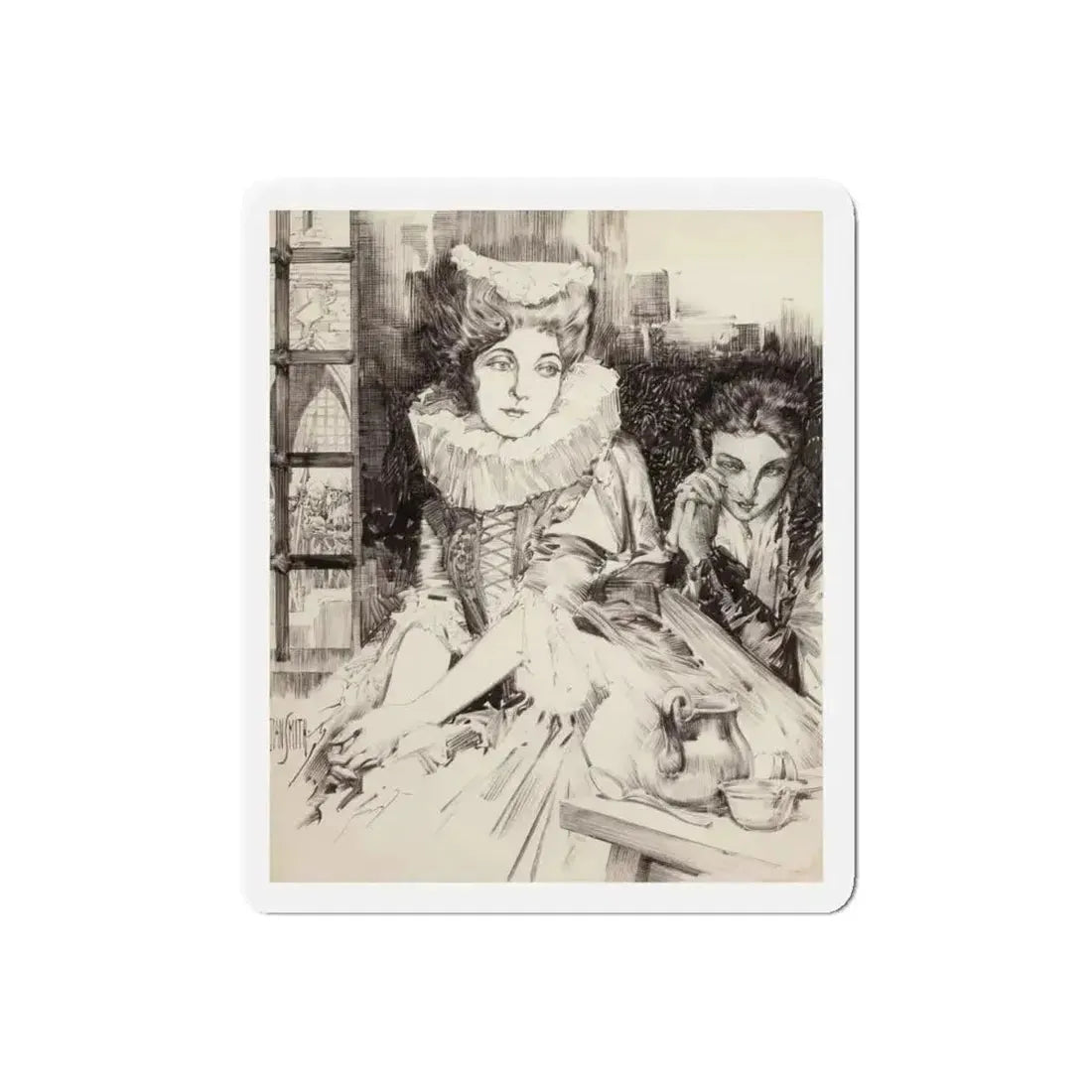 British Scene Depicting the Beheading of Anne Boleyn (Magazine Illustration) Refrigerator Magnet - The Sticker Space